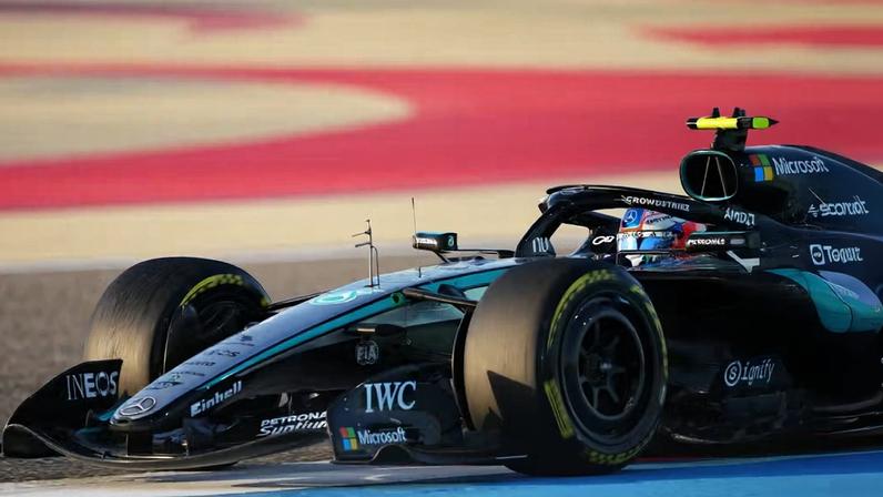 Kimi Antonelli no penúltimo dia de testes da F1 2026 no Bahrein — Foto: Sona Maleterova/Getty Images