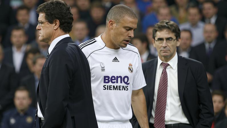 Fabio Capello e Ronaldo Fenômeno em jogo do Real Madrid — Foto: Angel Martinez/Real Madrid via Getty Images