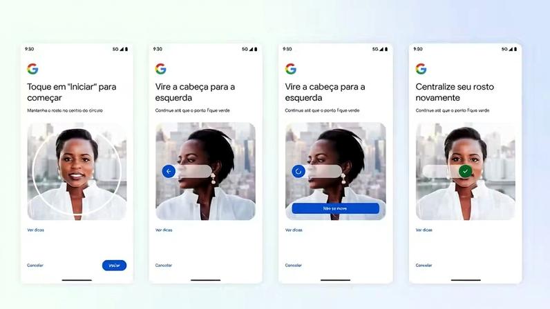 Selfie para recuperar conta do Google — Foto: Divulgação/Google