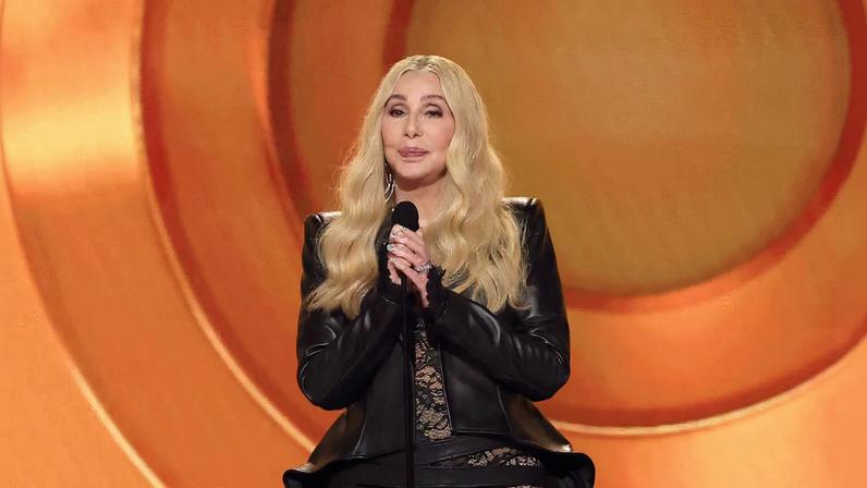 Cher accepts a Lifetime Achievement Award during the 68th GRAMMY Awards on Feb. 1, 2026.