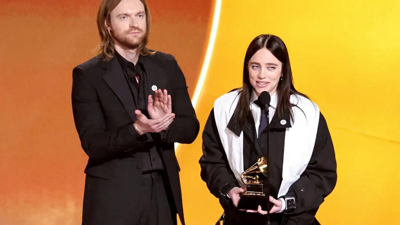 Finneas and Billie Eilish at the 68th GRAMMY Awards held at the Crypto.com Arena on February 01, 2026 in Los Angeles, California.