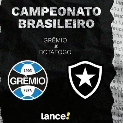 Grêmio x Botafogo: onde assistir ao vivo e prováveis escalações no Brasileirão
