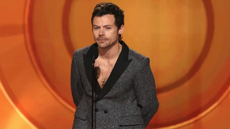 Harry Styles presented the album of the year award at the 2026 Grammys Sunday night.