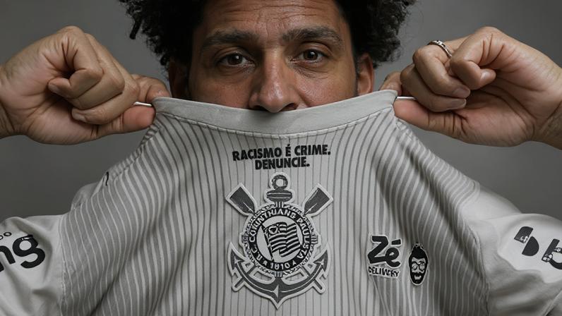 Corinthians adota lema Racismo é crime em uniforme de jogo
