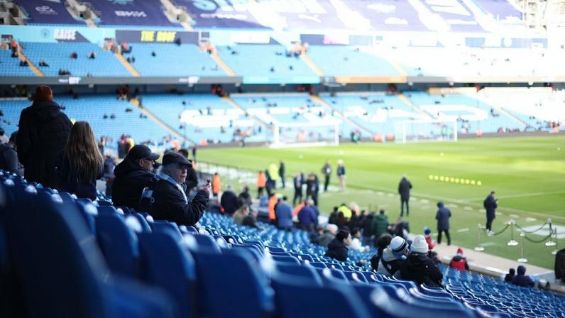 Vista do Etihad Stadium antes de jogo entre Manchester City e Wolverhampton