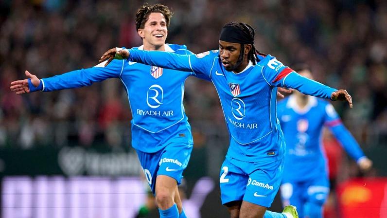 Atlético de Madrid vence Betis e avança à Copa do Rei com gols de Lookman e Almada