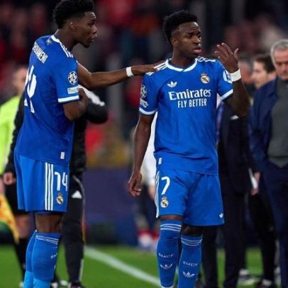 Real Madrid envia provas à UEFA após acusação de racismo contra Vinicius Jr.