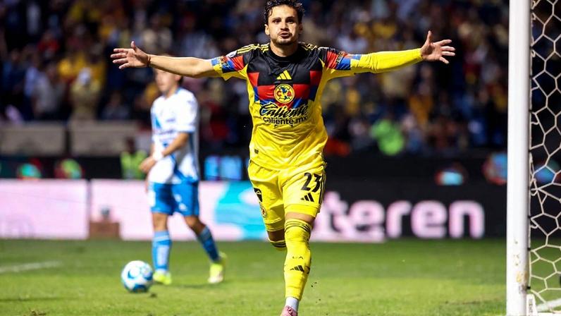 Raphael Veiga marca seu primeiro pelo América em goleada no México