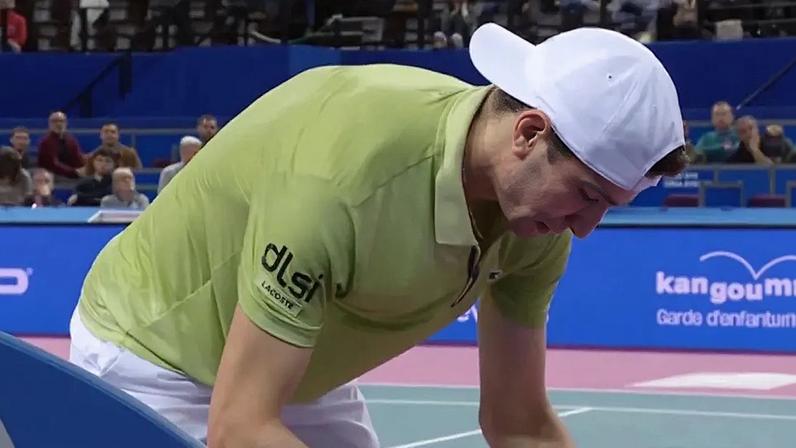 O francês Ugo Hubert foi derrotado em Montpelier (Reprodução)