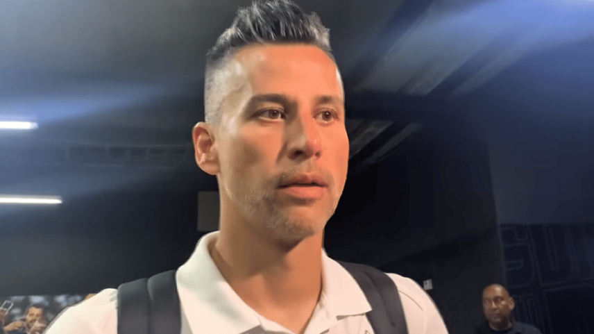 Fábio na zona mista após Botafogo x Fluminense (Foto: Reprodução/ Jornada KTO 1902)