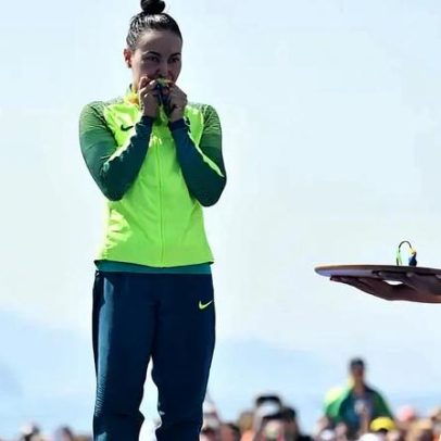 Poliana Okimoto inicia em novo esporte dez anos após medalha histórica