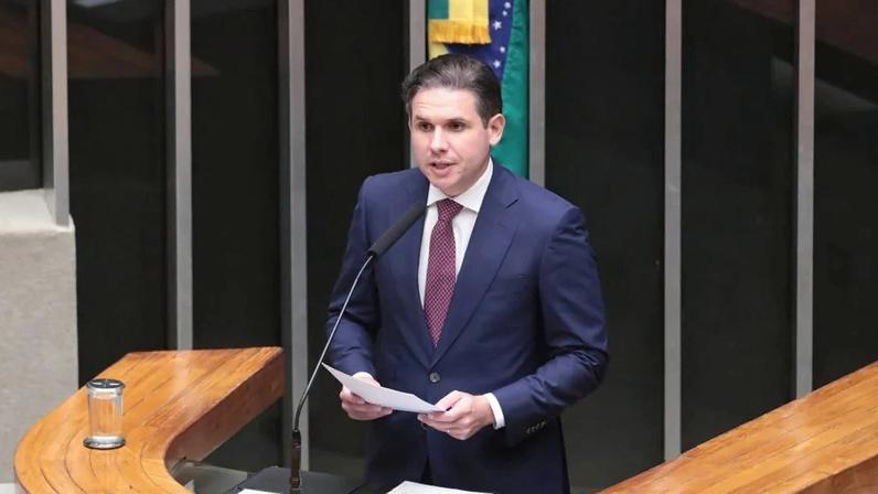 Destinada a inaugurar a 4ª Sessão Legislativa Ordinária da 57ª Legislatura. Presidente da Câmara dos Deputados, Hugo Motta (REPUBLICANOS - PB) - Bruno Spada/Câmara dos Deputados