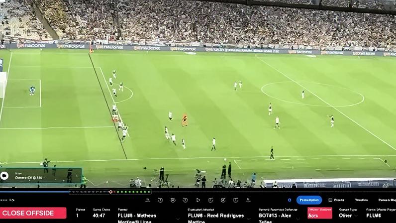 Revisão do impedimento semiautomático em Fluminense x Botafogo