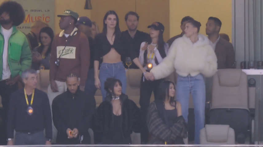 Kendall Jenner looked uncomfortable as she was forced to watch her ex-boyfriend Bad Bunny deliver a jaw-dropping Super Bowl LX halftime show.