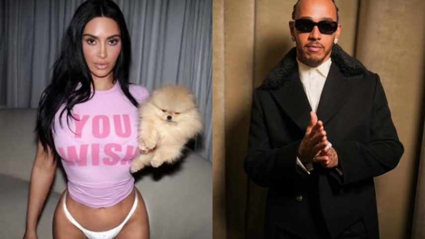 Kim Kardashian e Lewis Hamilton — Foto: Reprodução/Instagram