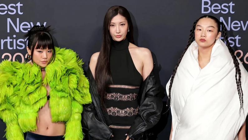 Rei Ami, EJAE, and Audrey Nuna of HUNTR/X