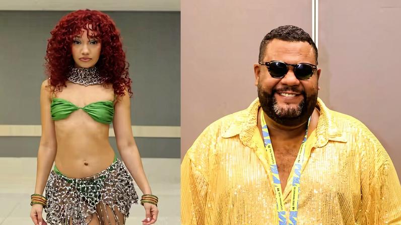 Leigh-Anne Pinnock e John Drops no Bloco da Ivete — Foto: Brazil News