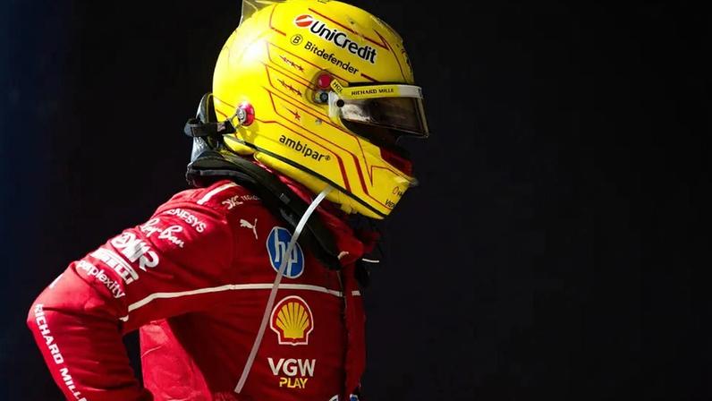 Lewis Hamilton, da Ferrari, no GP dos Estados Unidos pela F1 2025 (Foto: Rudy Carezzevoli/Getty Images/AFP)