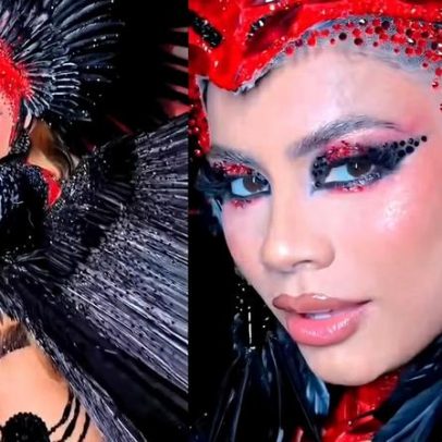 Lexa é sentinela da mata em desfile da Dragões da Real