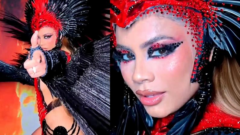 Lexa é sentinela da mata em desfile da Dragões da Real