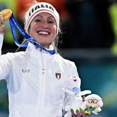 Italiana celebra aniversário com ouro e recorde nas Olimpíadas de Inverno