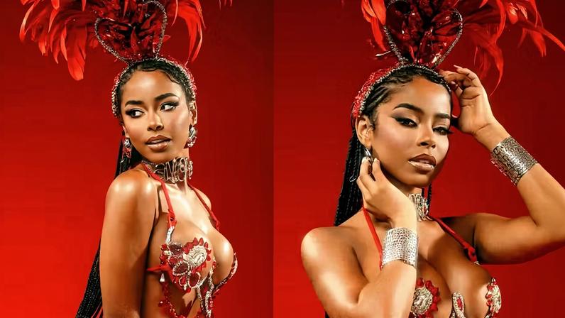 Lorena Maria estreia no Carnaval com micro fantasia e web reage