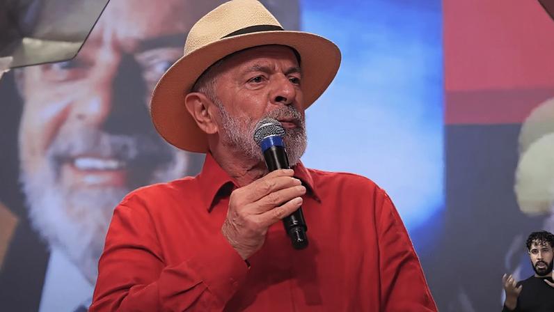 Lula durante evento de comemoração dos 46 anos do PT