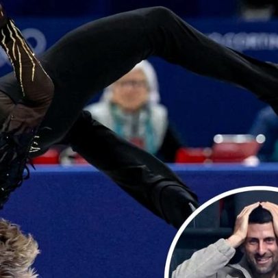 Ouro na patinação, Malinin se emociona ao ver Djokovic na plateia