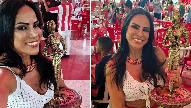 Alice Alves, rainha de bateria da Estácio de Sá