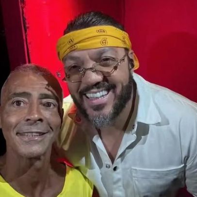 Romário admira Belo na Sapucaí e faz elogio inusitado