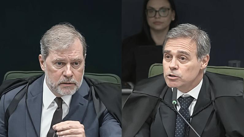 Os ministros do STF Dias Toffoli e André Mendonça