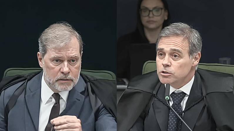 Os ministros do STF Dias Toffoli e André Mendonça
