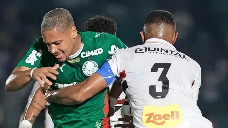 Lance de Botafogo-SP x Palmeiras pelo Paulistão