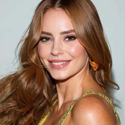 Paolla Oliveira usa look verde no Desfile das Campeãs