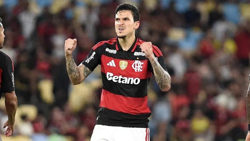 Pedro comemora gol contra o Sampaio Corrêa (Foto: Alexandre Durão/Zimel Press/Gazeta Press)