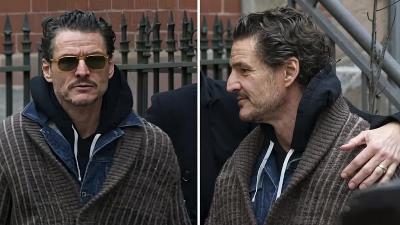 O ator Pedro Pascal e o diretor de arte argentino Rafael Olarra em um passeio pelas ruas de Nova York — Foto: The Grosby Group