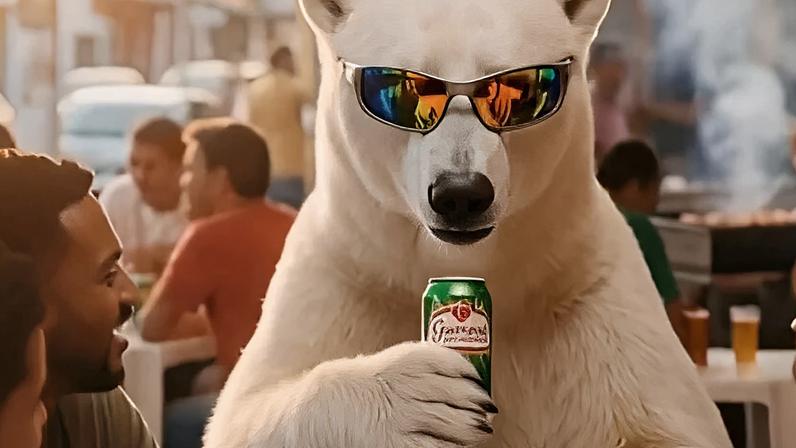 Conteúdos gerados por usuários dão ao urso-polar a chance de experimentar o Guaraná Antártica (Créditos: Reprodução)