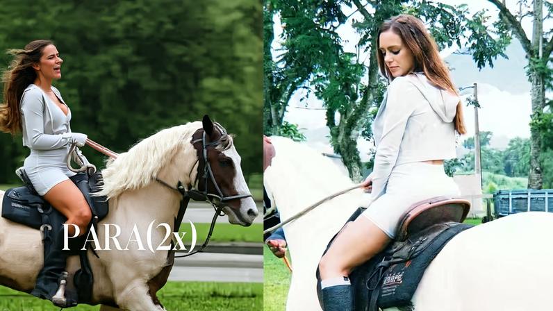 'Tá meio tenso o rosto': Bruna Biancardi exibe bastidores tensos de ensaio a cavalo após trauma; veja vídeo