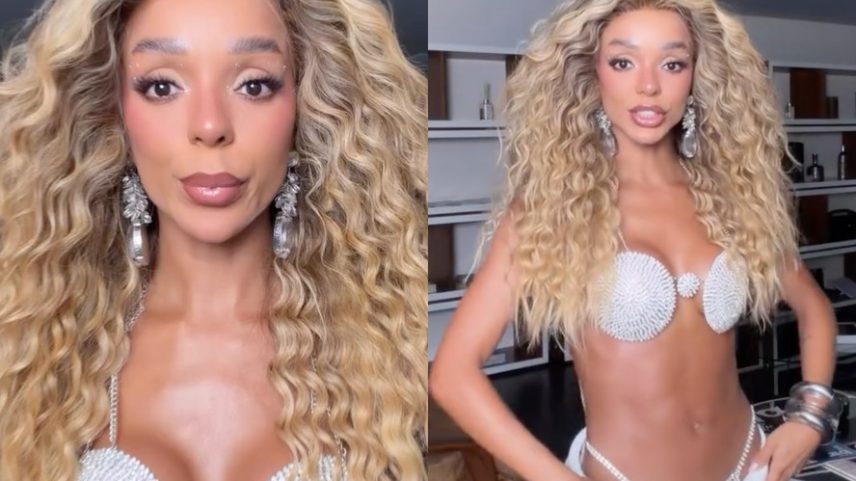 'Tô igual uma boneca velha': Brunna Gonçalves se surpreende com própria transformação após noite intensa na Grande Rio