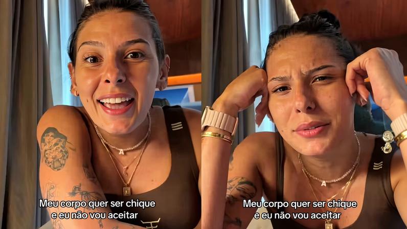 Ana Castela desabafa sobre dores após sair da dieta — Foto: Reprodução/ TikTok