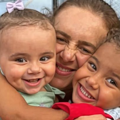 Bruna Biancardi posa em abraço triplo com Mavie e Mel