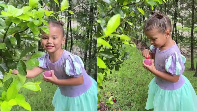 Mavie, filha de Neymar e Bruna Biancradi — Foto: Reprodução/ Instagram