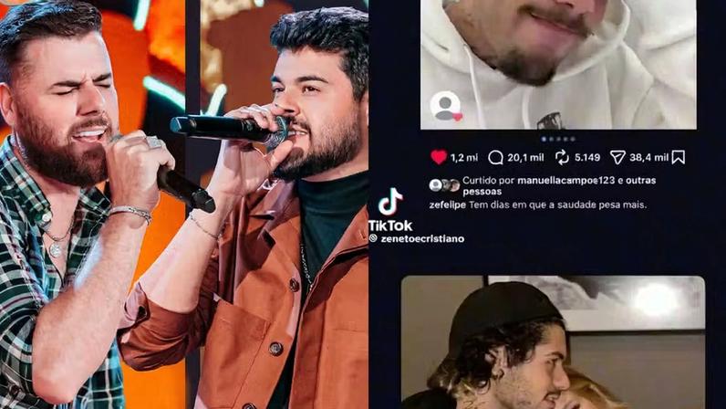 Web reage após Zé Neto e Cristiano associarem saudade de Zé Felipe a Virginia