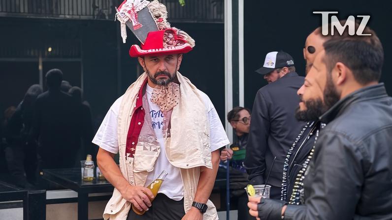 Shia LaBeouf was seen partying at Mardi Gras immediately after being released from jail on Tuesday. He was previously spotted partying while wearing a hat ahead of his arrest in the predawn hours (pictured above). TMZ