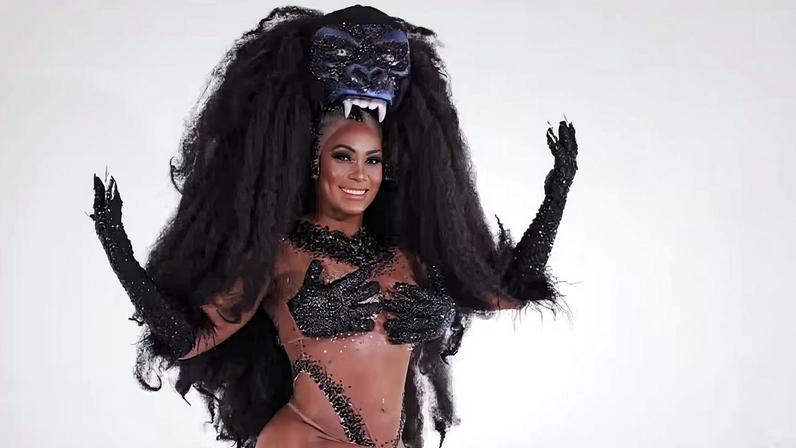 Rosiane Pinheiro, madrinha de bateria da escola de samba Vai-Vai — Foto: Denny