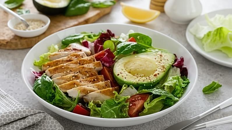 Salada detox com frango (Imagem: Sea Wave | Shutterstock)