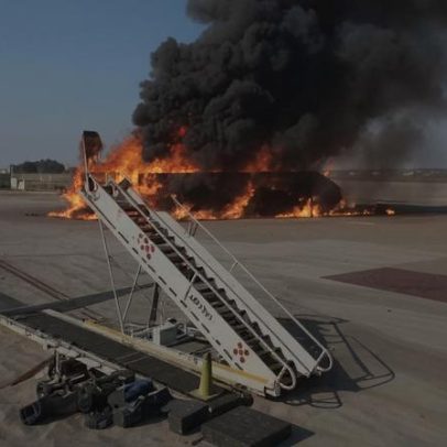 Foto falsa de avião em chamas em Guadalajara após morte de El Mencho
