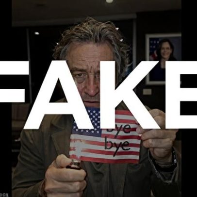 Vídeo falso mostra De Niro queimando bandeira dos EUA, criado com IA do Google