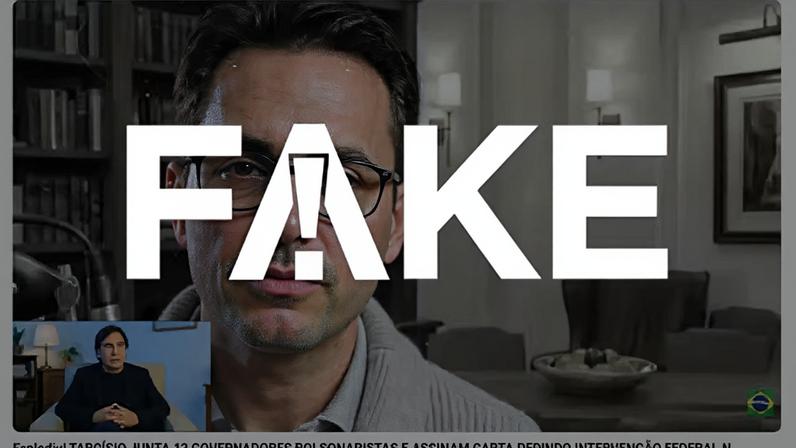 É #FAKE que Tarcísio e governadores assinaram carta pedindo intervenção federal no STF; vídeo é IA e de ficção — Foto: Reprodução