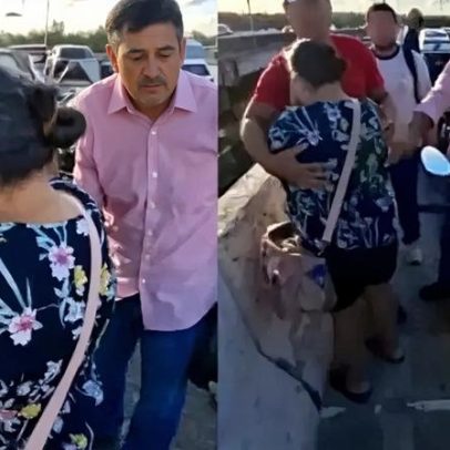 Motoristas impedem mulher de suicídio em viaduto